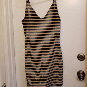 Topshop Double V-Neck sparkle stretchy dress